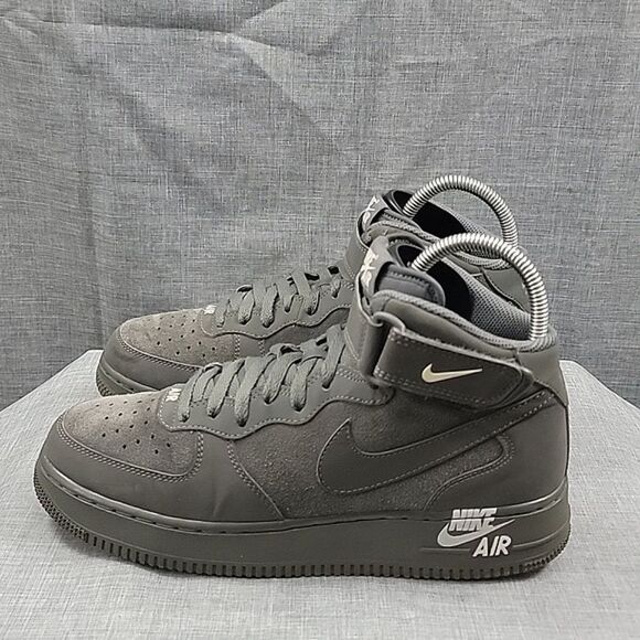 Nike Air Force 1 Mid 07 Air Mid 315123-048 Suede Dark Gray Men\'s SZ 8